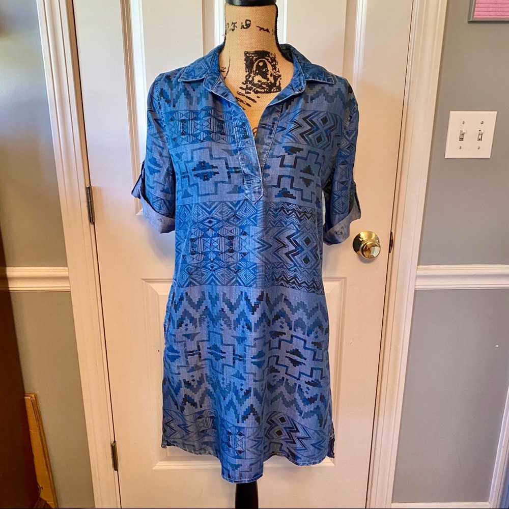 NWT - Philosophy Aztec Chambray Dress NWT S